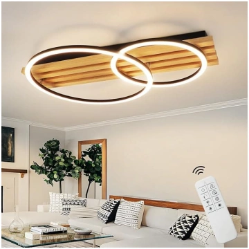 GBLY LED griestu lampas koka griestu gaisma: Luktu
