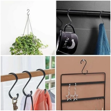 S-type hook - 2.5" black - Metal hanger - OEM ABC-