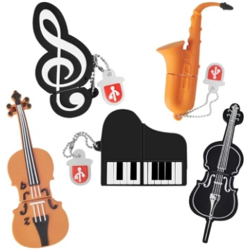 16 GB x 5 USB zibatmiņas diskdziņš Notis/Piano/Sak