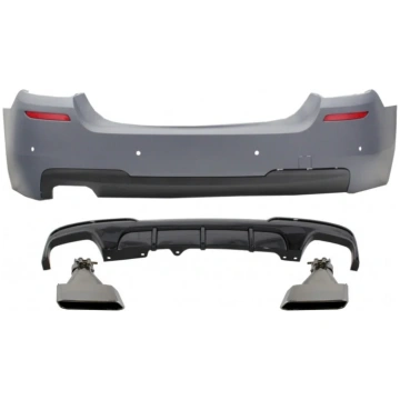 Rear Bumper with Double Outlet Diffuser and Exhaus