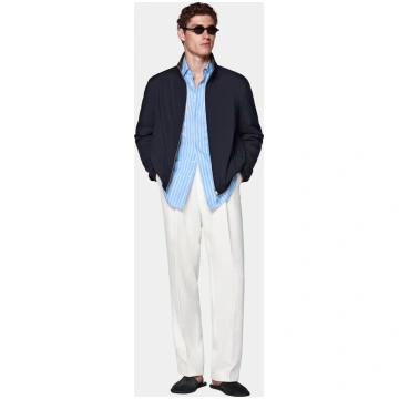 Navy Reversible Bomber Jacket Suitsupply