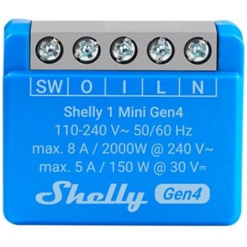 SHELLY 1 Mini Gen4 Smart switch Blue 2 pcs 3800238