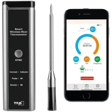 TFA Dostmann bezvadu gaļas termometrs Smart BBQ 70