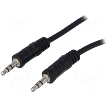 Cable | Jack 3.5mm plug,both sides | 2m | black Lo