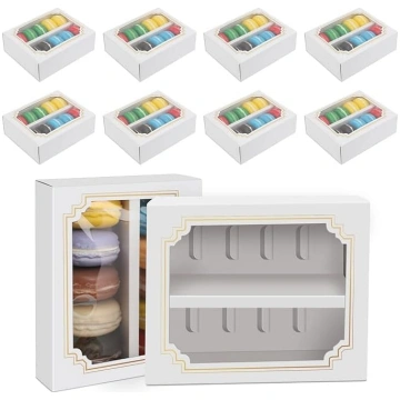 Iepakojums ar 12 cupcake macaron iepakojuma kastes