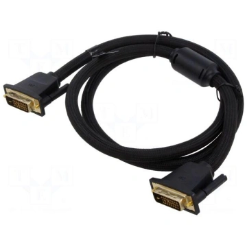 Cable | DVI-D (24+1) plug,both sides | PVC | texti