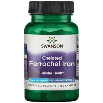 SWANSON Albion Ferrochel dzelzs helāts 18 mg (180 