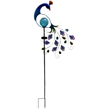 Wasserdichte 102,9 cm Solar-LED-Pfauen-Gartenlampe