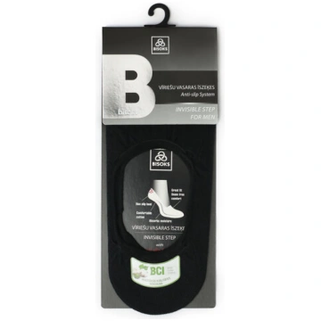 Vīriešu kokvilnas pēdiņas Bisoks 11251 black