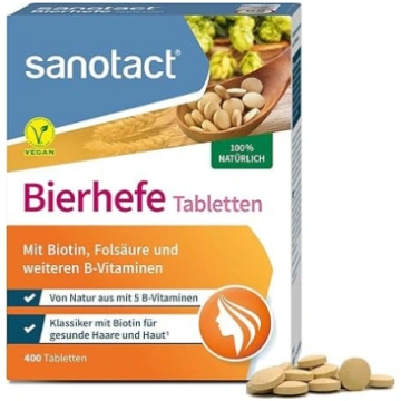 Sanotact Bierhefe, alus rauga tabletes, 400 gab, u