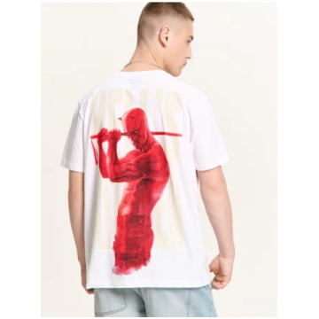 Balts T-krekls ar apdruku Daredevil Cropp