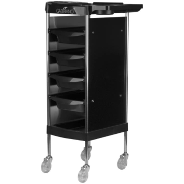 Gabbiano FX11-B frizieru ratiņi, melni - hairdress