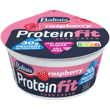 Biezpiena krēms Protein aveņu 300g, Baltais