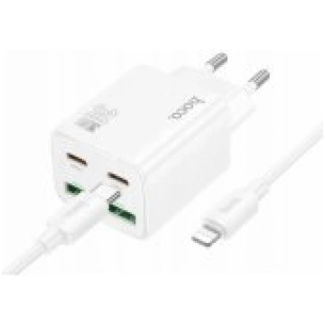 Hoco N56 2xUSB A/ C QC3.0 PD 3A 30W + Cable Lightn