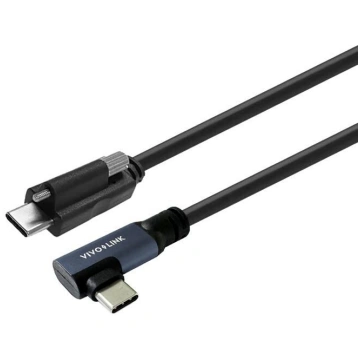 Vivolink USB-C to USB-C Cable Angled 4m with lock 