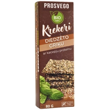 Bio diedzētu griķu un kaņepju krekeri 80g