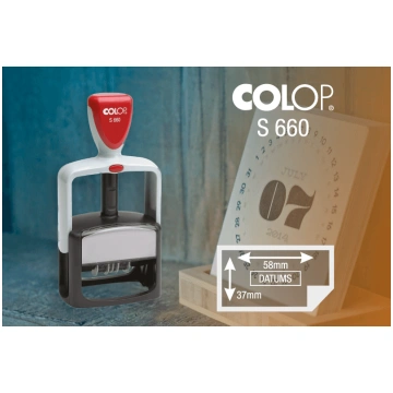 Taisnstūra datumzīmogs Colop S 660 Dater, gatavs l