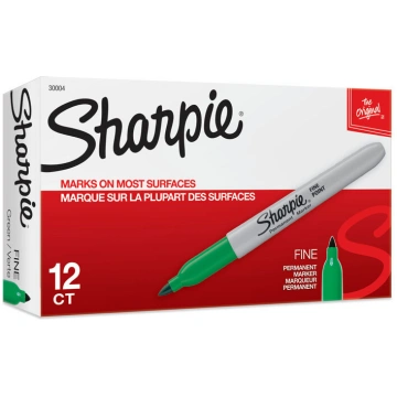 Sharpie Perm Markr FP Grn Boxes X 12