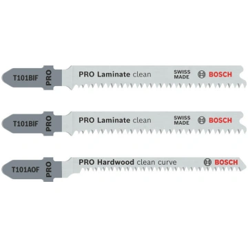 3 figūrzāģa asmeņi laminātam, T-kāts, kompl., Figū