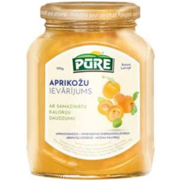 Ievārījums PŪRE aprikožu mazkaloriju 390g