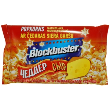 Popkorns mikroviļņu Blockbuster čedara siers 99g