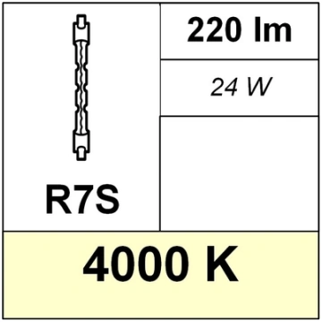 Fluorescences spuldze BALTA R7S 118mm Kanlux 24W 4