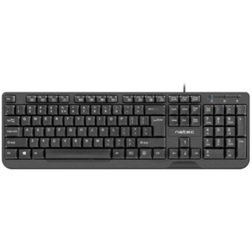 NATEC KEYBOARD TROUT SLIM USB, US LAYOUT, BLACK