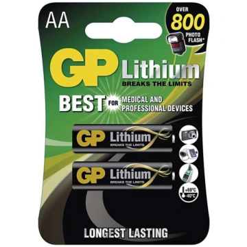2 gab Litija baterija AA GP LITHIUM 1,5V EMOS