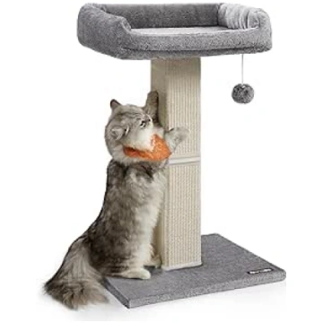 Feandrea Cat Scratching Post with Plush Perch 40 x