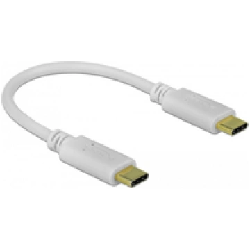 DELOCK USB Type-C Ladekabel 15 cm PD 100 W weis ( 