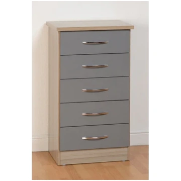 Nevada Grey Five Drawer Chest Wholesale Beds