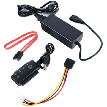 2.5" 3.5" Cieto Disku SATA USB 2.0 Adapteris ar Ba