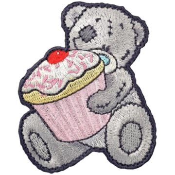 Tatty Teddy with Cupcake Sew On Patch Bookshop