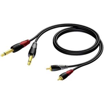 Kabelis Procab Jack 6.3mm X2 - Rca (cinch) X2 1.5m