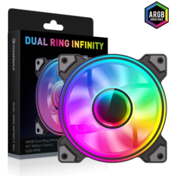 Gamemax Case Fan | DUAL RING INFINITY BK | Black