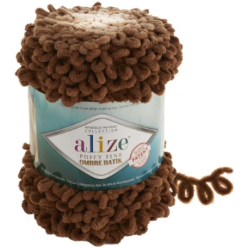 Alize Puffy Fine Ombre Batik - cilpiņdzija ar krās