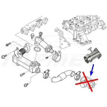 EGR Removal Delete Kit Set Bypass Flange for BMW w