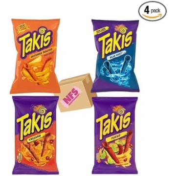 Needforsweet Takis čipsi, 4 x 100 g, Taki iepakoju