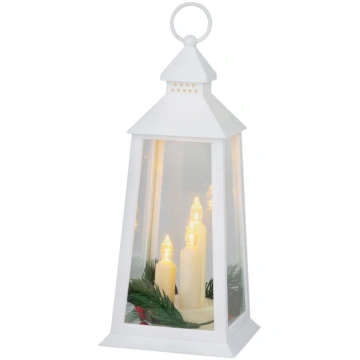 MagicHome Ziemassvētku laterna, plastmasa, balta, 
