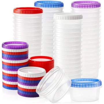Okllen 40 iepakojuma mazie plastmasas trauciņi ar