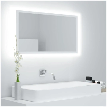 Vannasistabas spogulis, led, balts, 80x8,5x37 cm, 