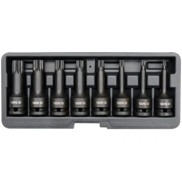 1/2" Dr. Deep bit socket impact set (SPLINE) 8pcs