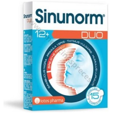 Sinunorm DUO. Iepakojumā 15 kapsulas