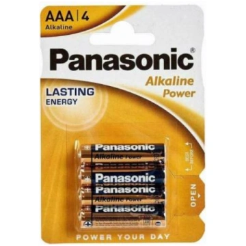 Baterijas Panasonic Alcaline LR03 (AAA,1.5V) 4gab.