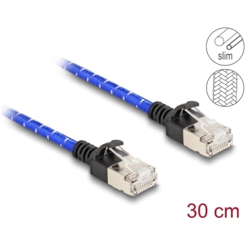 Delock RJ45 Network Cable with braided coating Cat