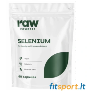 Neapstrādāti selēna pulveri 60 kaps. Raw Powders R