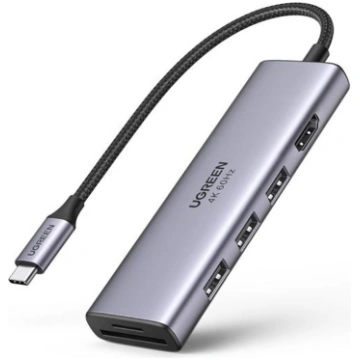 6in1 daudzfunkcionāls USB -C HUB - 3X USB HDMI 4K 