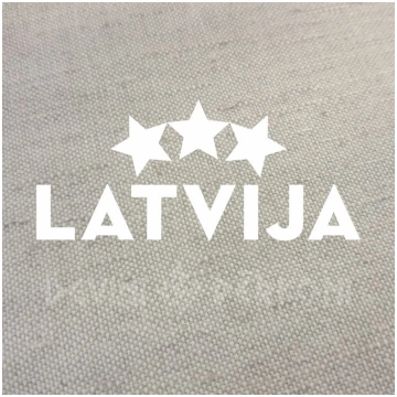 Latvija 3 zvaigznes. Termouzlīme audumam Rotā pats