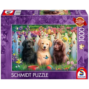 Puzle 1000 gabali: "mīļi kucēni" Schmidt Spiele