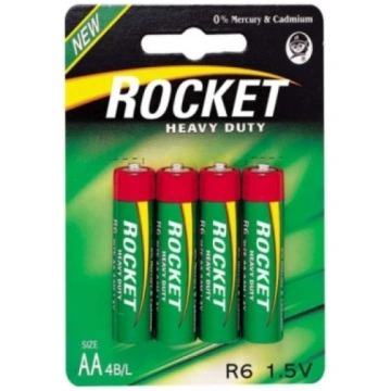 Baterijas Rocket AA, LR6, 1.5V, 4gab/iep